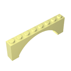 Brick Arch 1 x 8 x 2 Raised #16577 Brick Arch 1 x 8 x 2 Raised #16577 - 33-Bright Light Yellow Lego Block Sets Alternative