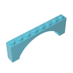 Brick Arch 1 x 8 x 2 Raised #16577 Brick Arch 1 x 8 x 2 Raised #16577 - 46-Medium Azure Lego Block Sets Alternative