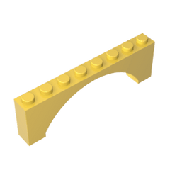 Brick Arch 1 x 8 x 2 Raised #16577 Brick Arch 1 x 8 x 2 Raised #16577 - 30-Yellow Lego Block Sets Alternative