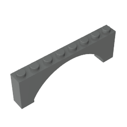 Brick Arch 1 x 8 x 2 Raised #16577 Brick Arch 1 x 8 x 2 Raised #16577 - 72-Dark Bluish Gray Lego Block Sets Alternative