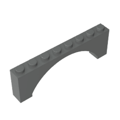 Brick Arch 1 x 8 x 2 Raised #16577 Brick Arch 1 x 8 x 2 Raised #16577 - 72-Dark Bluish Gray Lego Block Sets Alternative