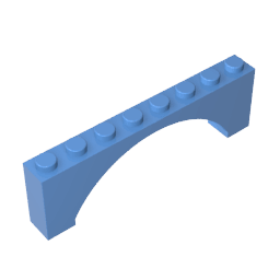 Brick Arch 1 x 8 x 2 Raised #16577 Brick Arch 1 x 8 x 2 Raised #16577 - 52-Medium Blue Lego Block Sets Alternative