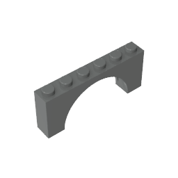 Brick Arch 1 x 6 x 2 – Thin Top without Reinforced Underside [New Version] #15254 Brick Arch 1 x 6 x 2 – Thin Top without Reinforced Underside [New Version] #15254 - 72-Dark Bluish Gray Lego Block Sets Alternative
