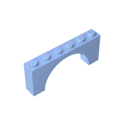 Brick Arch 1 x 6 x 2 – Thin Top without Reinforced Underside [New Version] #15254 Brick Arch 1 x 6 x 2 – Thin Top without Reinforced Underside [New Version] #15254 - 53-Bright Light Blue Lego Block Sets Alternative