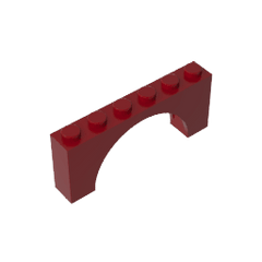 Brick Arch 1 x 6 x 2 – Thin Top without Reinforced Underside [New Version] #15254 Brick Arch 1 x 6 x 2 – Thin Top without Reinforced Underside [New Version] #15254 - 14-Dark Red Lego Block Sets Alternative