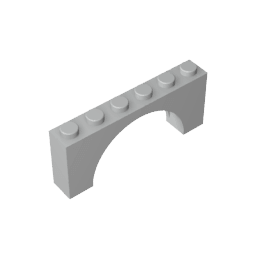 Brick Arch 1 x 6 x 2 – Thin Top without Reinforced Underside [New Version] #15254 Brick Arch 1 x 6 x 2 – Thin Top without Reinforced Underside [New Version] #15254 - 71-Light Bluish Gray Lego Block Sets Alternative