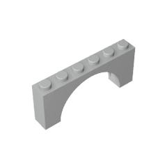 Brick Arch 1 x 6 x 2 – Thin Top without Reinforced Underside [New Version] #15254 Brick Arch 1 x 6 x 2 – Thin Top without Reinforced Underside [New Version] #15254 - 71-Light Bluish Gray Lego Block Sets Alternative