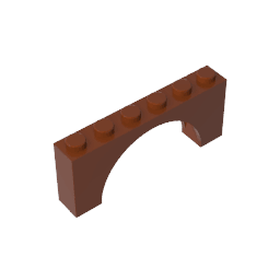 Brick Arch 1 x 6 x 2 – Thin Top without Reinforced Underside [New Version] #15254 Brick Arch 1 x 6 x 2 – Thin Top without Reinforced Underside [New Version] #15254 - 81-Reddish Brown Lego Block Sets Alternative