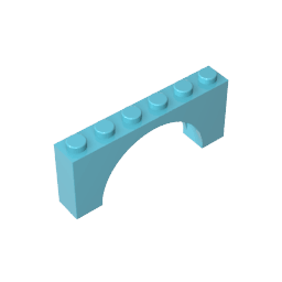 Brick Arch 1 x 6 x 2 – Thin Top without Reinforced Underside [New Version] #15254 Brick Arch 1 x 6 x 2 – Thin Top without Reinforced Underside [New Version] #15254 - 46-Medium Azure Lego Block Sets Alternative