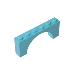 Brick Arch 1 x 6 x 2 – Thin Top without Reinforced Underside [New Version] #15254 Brick Arch 1 x 6 x 2 – Thin Top without Reinforced Underside [New Version] #15254 - 46-Medium Azure Lego Block Sets Alternative