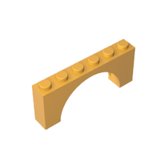 Brick Arch 1 x 6 x 2 – Thin Top without Reinforced Underside [New Version] #15254 Brick Arch 1 x 6 x 2 – Thin Top without Reinforced Underside [New Version] #15254 - 36-Bright Light Orange Lego Block Sets Alternative