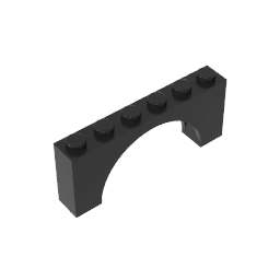 Brick Arch 1 x 6 x 2 – Thin Top without Reinforced Underside [New Version] #15254 Brick Arch 1 x 6 x 2 – Thin Top without Reinforced Underside [New Version] #15254 - 80-Black Lego Block Sets Alternative
