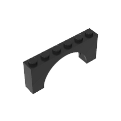 Brick Arch 1 x 6 x 2 – Thin Top without Reinforced Underside [New Version] #15254 Brick Arch 1 x 6 x 2 – Thin Top without Reinforced Underside [New Version] #15254 - 80-Black Lego Block Sets Alternative