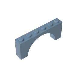 Brick Arch 1 x 6 x 2 – Thin Top without Reinforced Underside [New Version] #15254 Brick Arch 1 x 6 x 2 – Thin Top without Reinforced Underside [New Version] #15254 - 54-Sand Blue Lego Block Sets Alternative