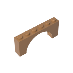 Brick Arch 1 x 6 x 2 – Thin Top without Reinforced Underside [New Version] #15254 Brick Arch 1 x 6 x 2 – Thin Top without Reinforced Underside [New Version] #15254 - 84-Medium Dark Flesh Lego Block Sets Alternative