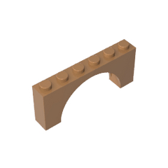 Brick Arch 1 x 6 x 2 – Thin Top without Reinforced Underside [New Version] #15254 Brick Arch 1 x 6 x 2 – Thin Top without Reinforced Underside [New Version] #15254 - 84-Medium Dark Flesh Lego Block Sets Alternative