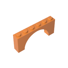 Brick Arch 1 x 6 x 2 – Thin Top without Reinforced Underside [New Version] #15254 Brick Arch 1 x 6 x 2 – Thin Top without Reinforced Underside [New Version] #15254 - 21-Orange Lego Block Sets Alternative