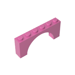 Brick Arch 1 x 6 x 2 – Thin Top without Reinforced Underside [New Version] #15254 Brick Arch 1 x 6 x 2 – Thin Top without Reinforced Underside [New Version] #15254 - 12-Dark Pink Lego Block Sets Alternative