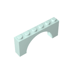 Brick Arch 1 x 6 x 2 – Thin Top without Reinforced Underside [New Version] #15254 Brick Arch 1 x 6 x 2 – Thin Top without Reinforced Underside [New Version] #15254 - 45-Light Aqua Lego Block Sets Alternative