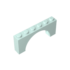 Brick Arch 1 x 6 x 2 – Thin Top without Reinforced Underside [New Version] #15254 Brick Arch 1 x 6 x 2 – Thin Top without Reinforced Underside [New Version] #15254 - 45-Light Aqua Lego Block Sets Alternative