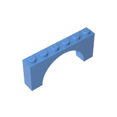 Brick Arch 1 x 6 x 2 – Thin Top without Reinforced Underside [New Version] #15254 Brick Arch 1 x 6 x 2 – Thin Top without Reinforced Underside [New Version] #15254 - 52-Medium Blue Lego Block Sets Alternative