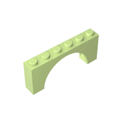 Brick Arch 1 x 6 x 2 – Thin Top without Reinforced Underside [New Version] #15254 Brick Arch 1 x 6 x 2 – Thin Top without Reinforced Underside [New Version] #15254 - 44-Yellowish Green Lego Block Sets Alternative