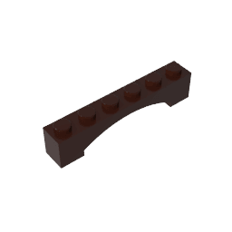 Brick Arch 1 x 6 Raised Arch #92950 Brick Arch 1 x 6 Raised Arch #92950 - 82-Dark Brown Lego Block Sets Alternative