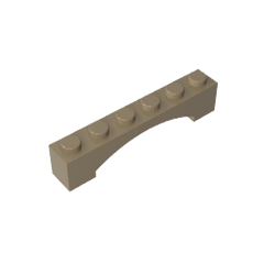 Brick Arch 1 x 6 Raised Arch #92950 Brick Arch 1 x 6 Raised Arch #92950 - 34-Dark Tan Lego Block Sets Alternative