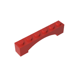 Brick Arch 1 x 6 Raised Arch #92950 Brick Arch 1 x 6 Raised Arch #92950 - 10-Red Lego Block Sets Alternative