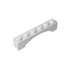 Brick Arch 1 x 6 Raised Arch #92950 Brick Arch 1 x 6 Raised Arch #92950 - 91-White Lego Block Sets Alternative