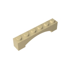 Brick Arch 1 x 6 Raised Arch #92950 Brick Arch 1 x 6 Raised Arch #92950 - 31-Tan Lego Block Sets Alternative