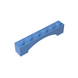 Brick Arch 1 x 6 Raised Arch #92950 Brick Arch 1 x 6 Raised Arch #92950 - 52-Medium Blue Lego Block Sets Alternative