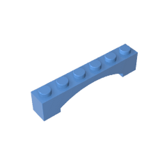 Brick Arch 1 x 6 Raised Arch #92950 Brick Arch 1 x 6 Raised Arch #92950 - 52-Medium Blue Lego Block Sets Alternative