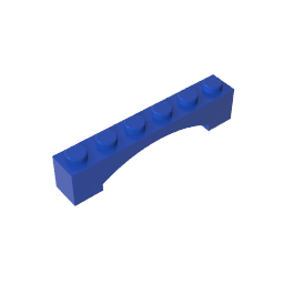 Brick Arch 1 x 6 Raised Arch #92950 Brick Arch 1 x 6 Raised Arch #92950 - 50-Blue Lego Block Sets Alternative