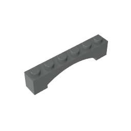 Brick Arch 1 x 6 Raised Arch #92950 Brick Arch 1 x 6 Raised Arch #92950 - 72-Dark Bluish Gray Lego Block Sets Alternative