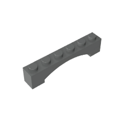 Brick Arch 1 x 6 Raised Arch #92950 Brick Arch 1 x 6 Raised Arch #92950 - 72-Dark Bluish Gray Lego Block Sets Alternative