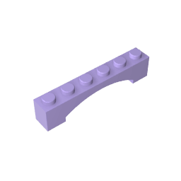 Brick Arch 1 x 6 Raised Arch #92950 Brick Arch 1 x 6 Raised Arch #92950 - 63-Lavender Lego Block Sets Alternative