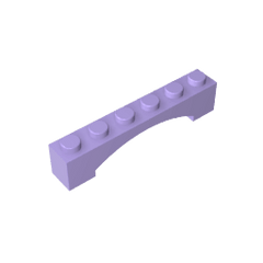 Brick Arch 1 x 6 Raised Arch #92950 Brick Arch 1 x 6 Raised Arch #92950 - 63-Lavender Lego Block Sets Alternative