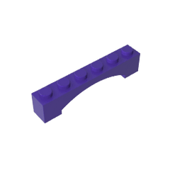 Brick Arch 1 x 6 Raised Arch #92950 Brick Arch 1 x 6 Raised Arch #92950 - 60-Dark Purple Lego Block Sets Alternative
