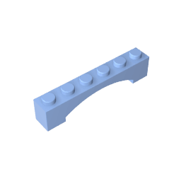 Brick Arch 1 x 6 Raised Arch #92950 Brick Arch 1 x 6 Raised Arch #92950 - 53-Bright Light Blue Lego Block Sets Alternative