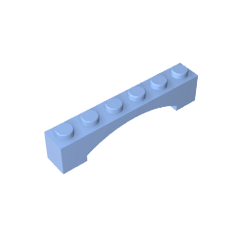 Brick Arch 1 x 6 Raised Arch #92950 Brick Arch 1 x 6 Raised Arch #92950 - 53-Bright Light Blue Lego Block Sets Alternative
