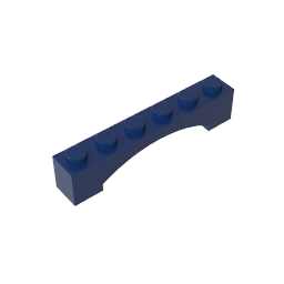 Brick Arch 1 x 6 Raised Arch #92950 Brick Arch 1 x 6 Raised Arch #92950 - 55-Dark Blue Lego Block Sets Alternative