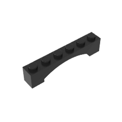 Brick Arch 1 x 6 Raised Arch #92950 Brick Arch 1 x 6 Raised Arch #92950 - 80-Black Lego Block Sets Alternative