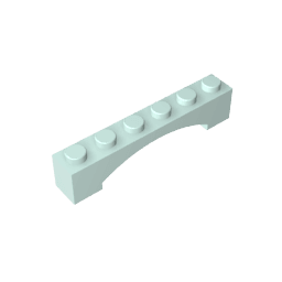 Brick Arch 1 x 6 Raised Arch #92950 Brick Arch 1 x 6 Raised Arch #92950 - 45-Light Aqua Lego Block Sets Alternative