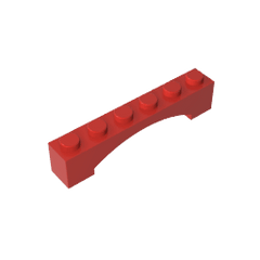Brick Arch 1 x 6 Raised Arch #92950 Brick Arch 1 x 6 Raised Arch #92950 - 10-Red Lego Block Sets Alternative