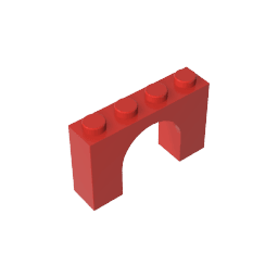 Brick Arch 1 x 4 x 2 #6182 Brick Arch 1 x 4 x 2 #6182 - 10-Red Lego Block Sets Alternative