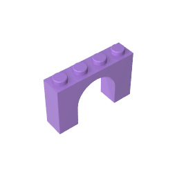 Brick Arch 1 x 4 x 2 #6182 Brick Arch 1 x 4 x 2 #6182 - 62-Medium Lavender Lego Block Sets Alternative