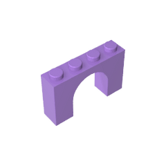 Brick Arch 1 x 4 x 2 #6182 Brick Arch 1 x 4 x 2 #6182 - 62-Medium Lavender Lego Block Sets Alternative
