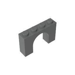 Brick Arch 1 x 4 x 2 #6182 Brick Arch 1 x 4 x 2 #6182 - 72-Dark Bluish Gray Lego Block Sets Alternative