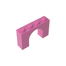 Brick Arch 1 x 4 x 2 #6182 Brick Arch 1 x 4 x 2 #6182 - 12-Dark Pink Lego Block Sets Alternative